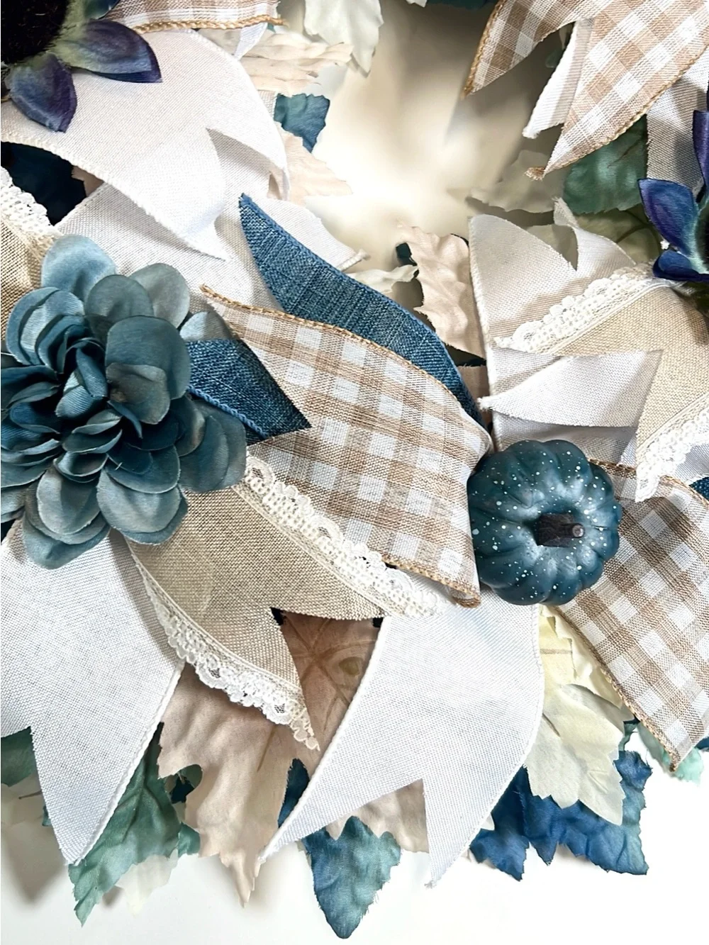 Neutral Blue Fall Wreath